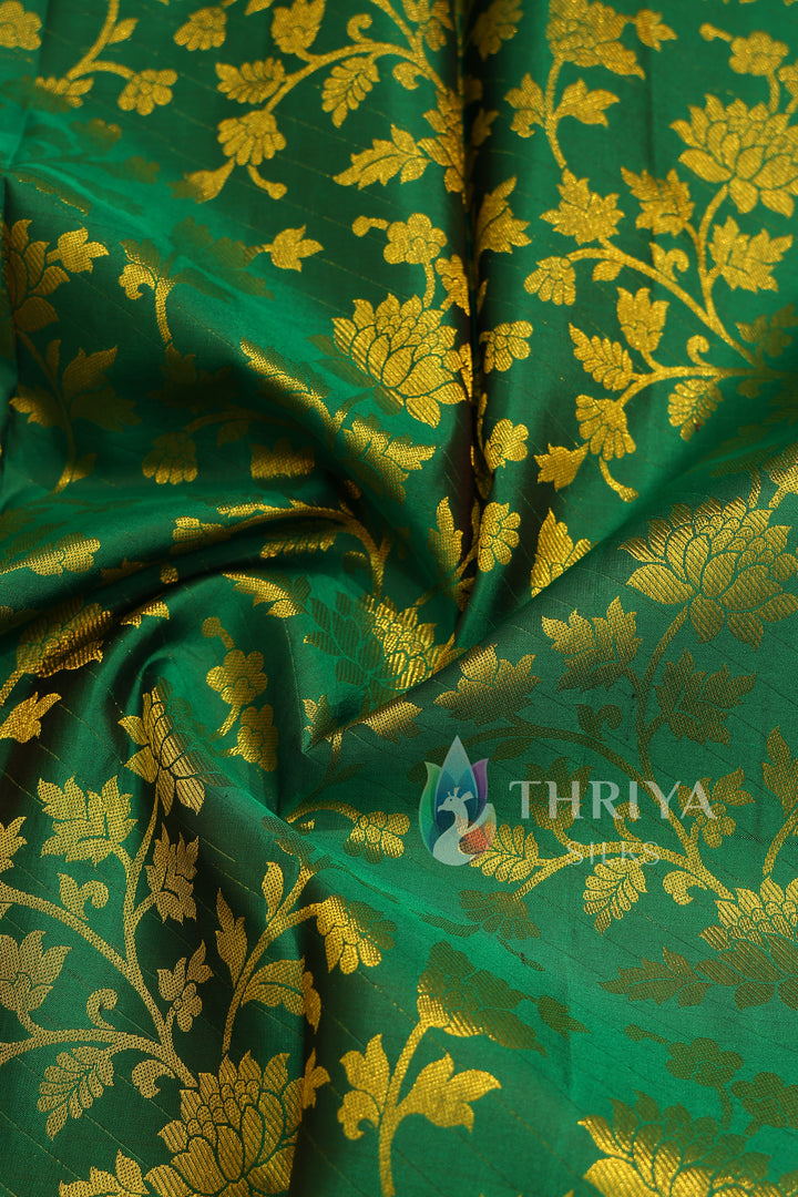Green Kanchipuram Silk Saree - TSW1079 - View 2