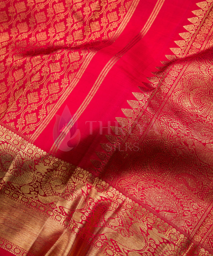 Red Kanchipuram Silk Saree - TSW0914 - View 3