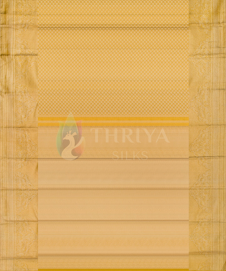 Gold Pure Zari Kanchipuram Silk Saree - TSW0844 - View 3