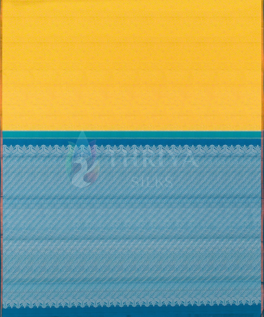 Yellow and Blue Kanchipuram Silk Saree - TSW1144 - View 4