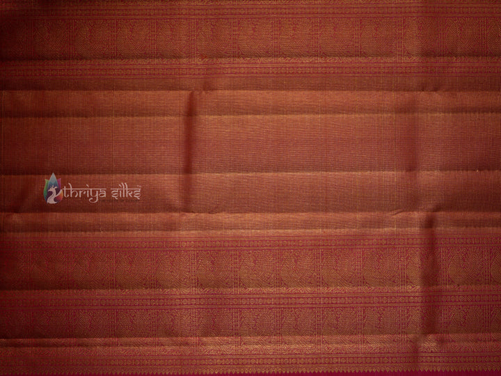 Half White with Pink Border Pure Zari Kanchipuram Silk Saree - TSW0790 - VIew 2