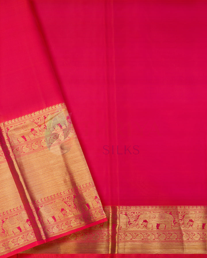 Orange Korvai Kanchipuram Silk Saree - BW2425(3)