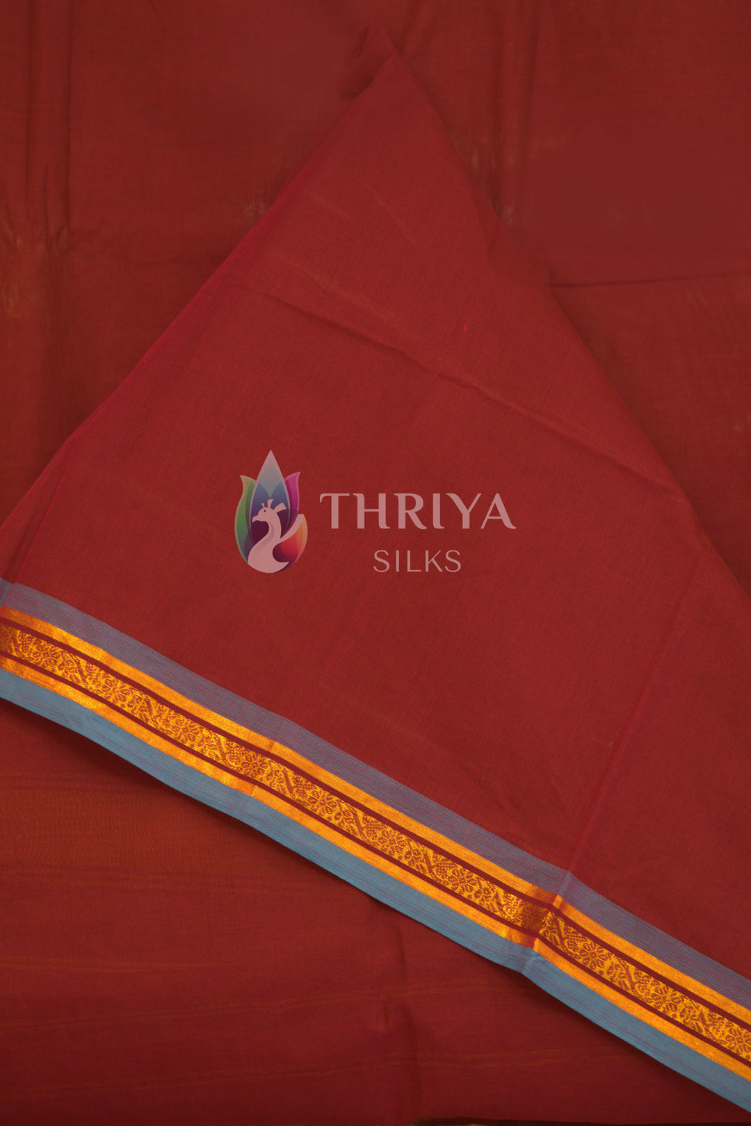 Maroon Chettinad Cotton Saree - TSW1025 - View 2