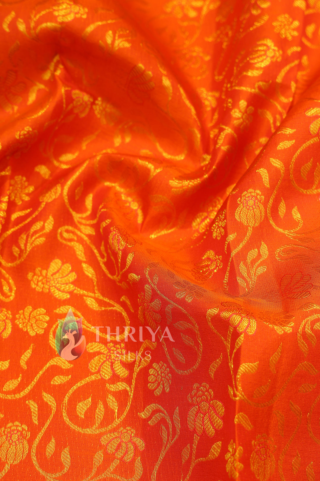 Orange Kanchipuram Silk Saree - TSW1080 - View 2