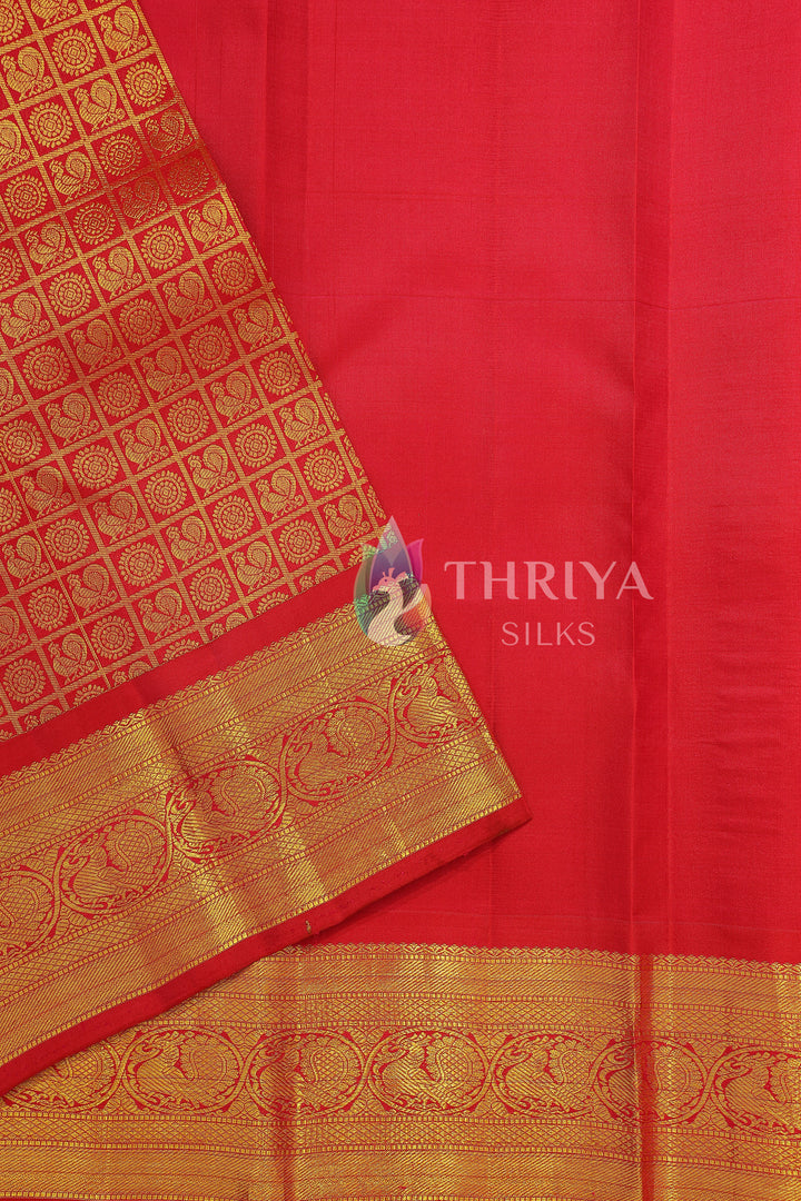 Red Kanchipuram Silk Saree - TSW1117 - View 2