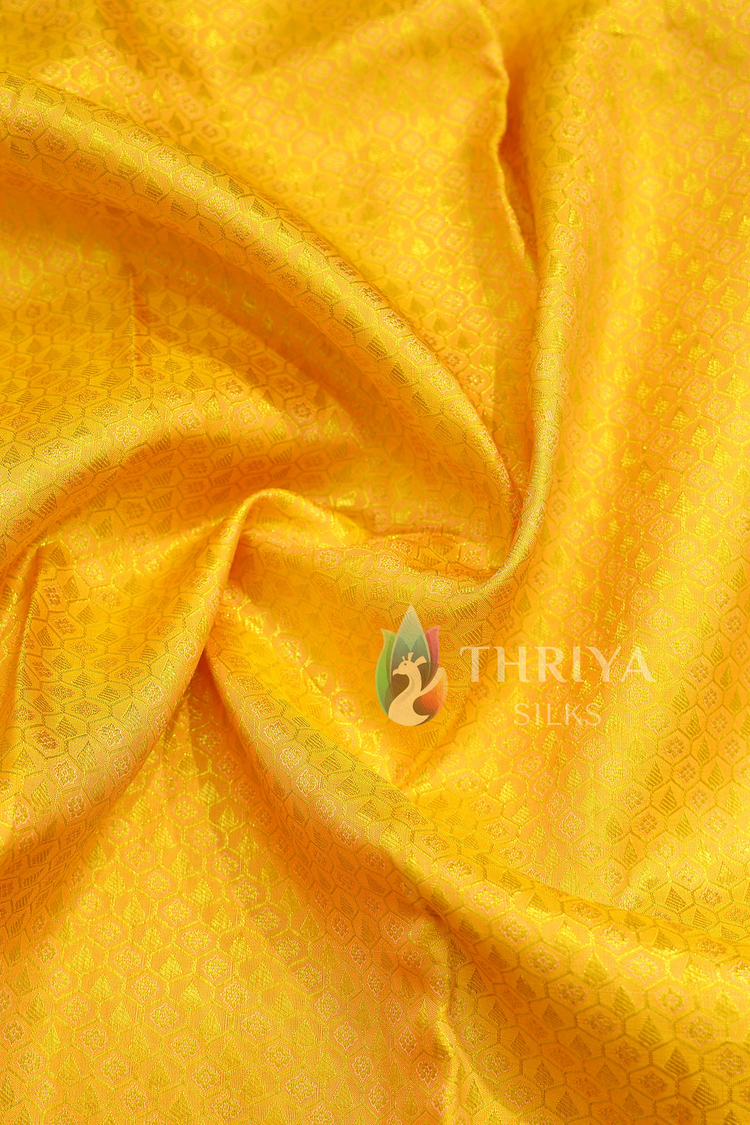 Yellow And Red Kanchipuram Silk Saree - TSW1091 - View 2