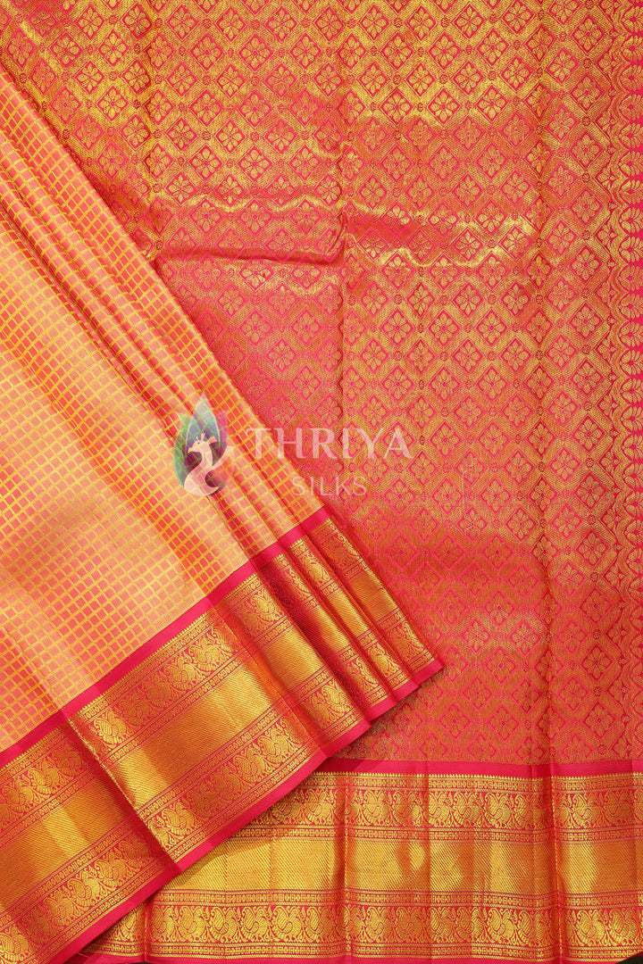 Pink Kanchipuram Silk Saree - TSW1090 - View 1