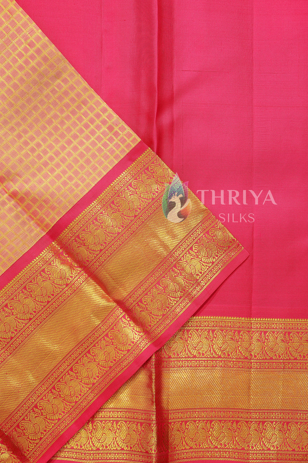 Pink Kanchipuram Silk Saree - TSW1090 - View 3