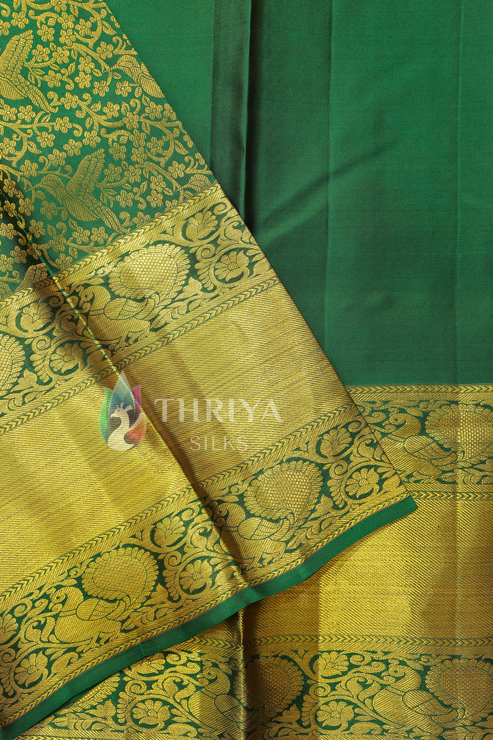 Green Kanchipuram Silk Saree - TSW1124 - View 3