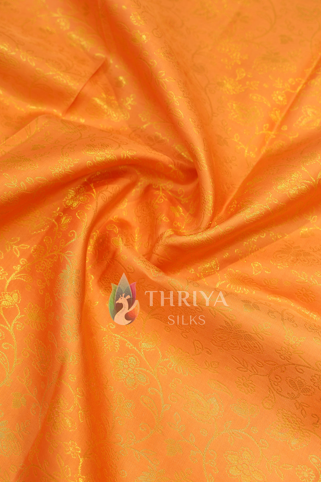 Peach And Green Kanchipuram Silk Saree - TSW1125 - View 2