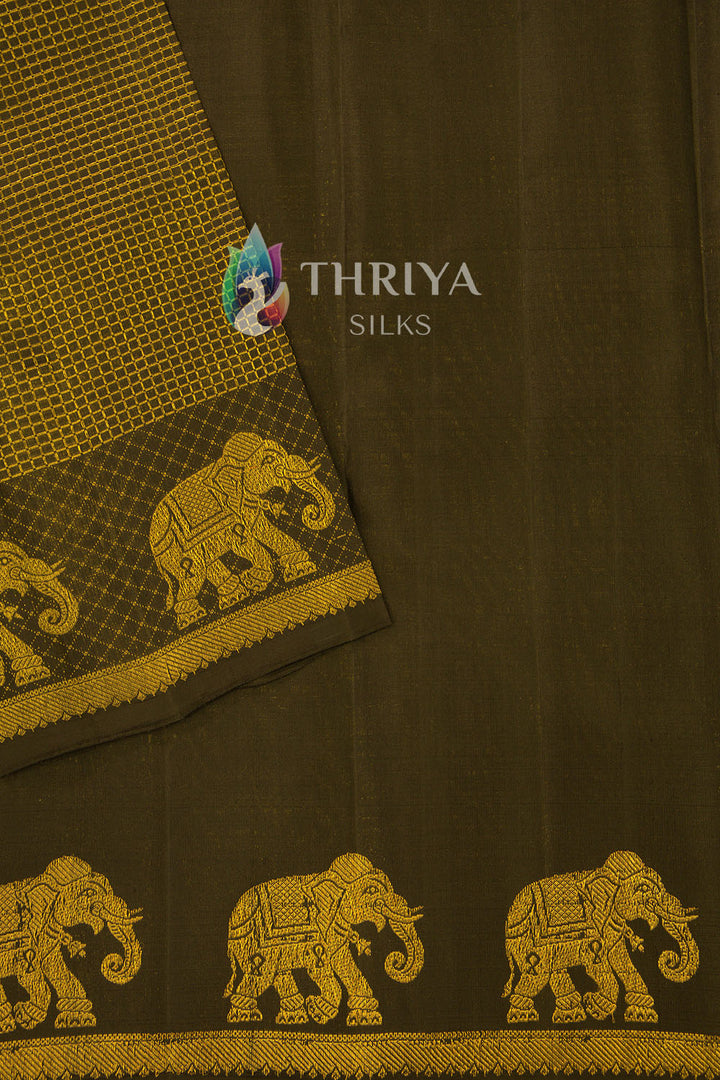 Black Kanchipuram Silk Saree - TSW1806 - View 3