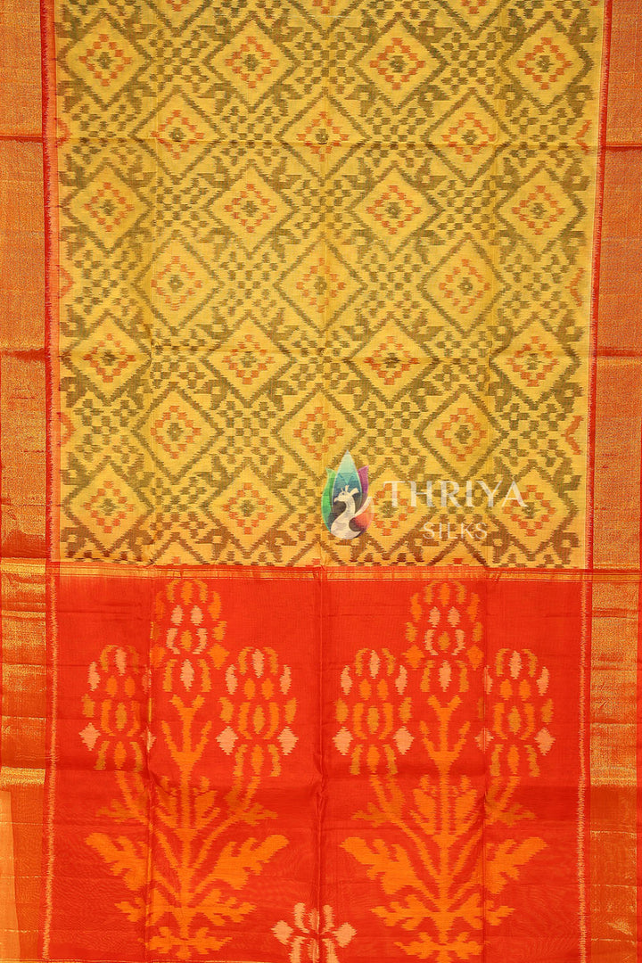 Sandal Pochampalli Silk Cotton Saree - TSPS060502 - View 2