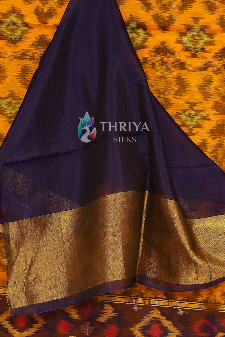 Mango Yellow Pochampalli Silk Cotton Saree - TSPS060510 - View 3