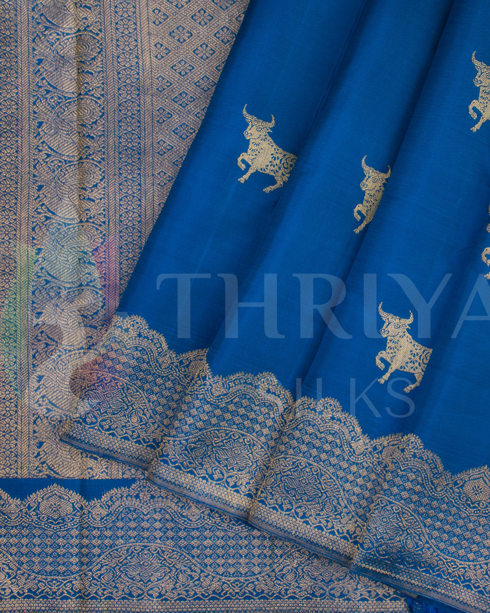 Blue Kanchipuram Silk Saree - TSW0904 - View 2