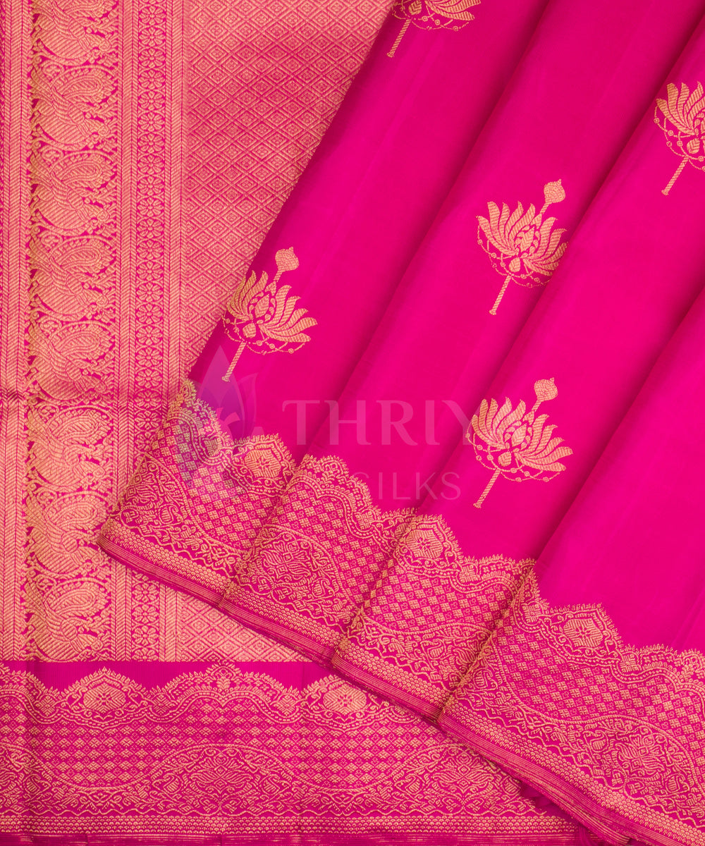 Pink Kanchipuram Silk Saree - TSW0911 - View 2