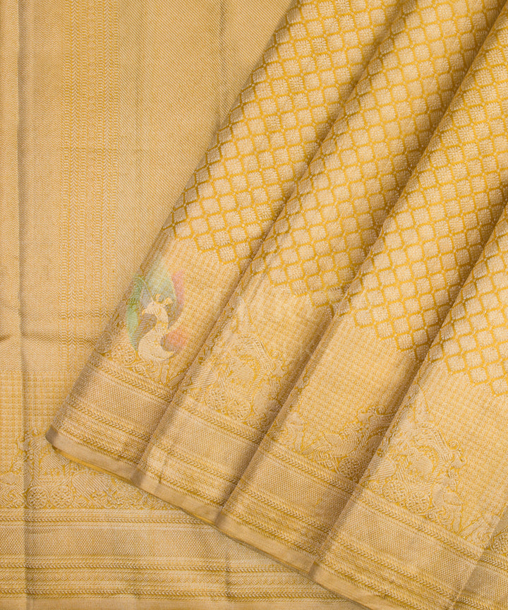 Gold Pure Zari Kanchipuram Silk Saree - TSW0844 - View 2