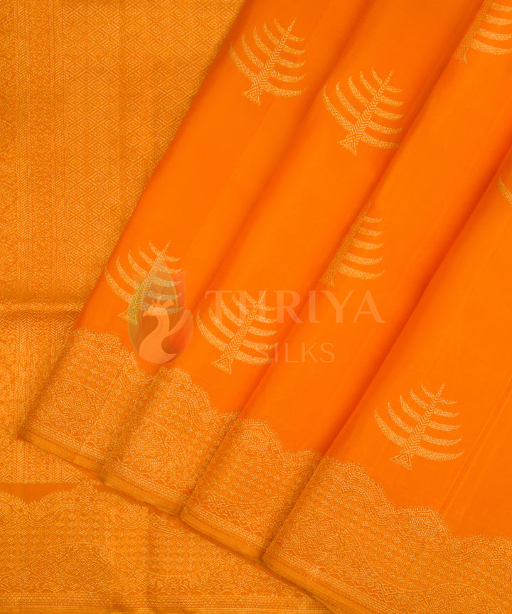 Orange Kanchipuram Silk Saree - TSW0910 - View 2