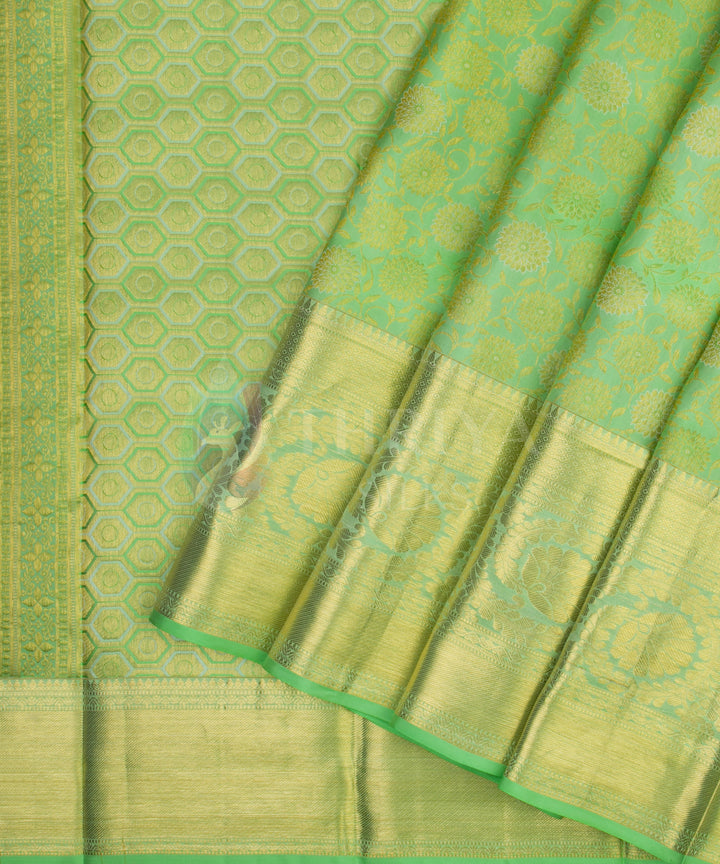 Pista Green Kanchipuram Silk Saree - TSW1177 - View 2