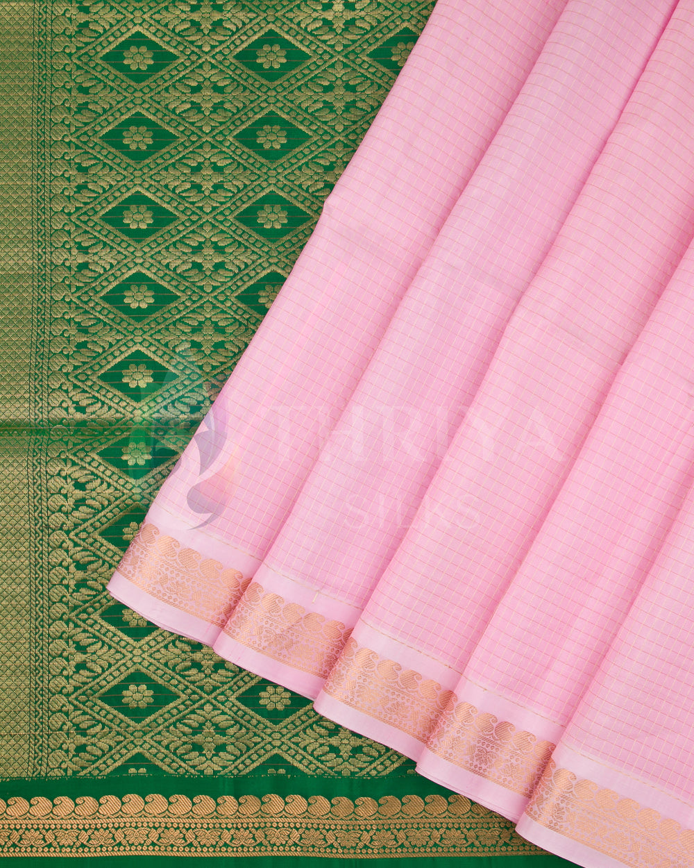 Pink And Green Soft Silk Saree - TSW250903 - View 2