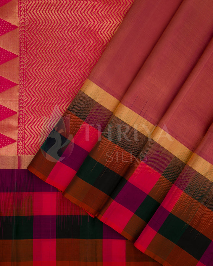 Salmon Pink Soft Silk Saree - TSW300705