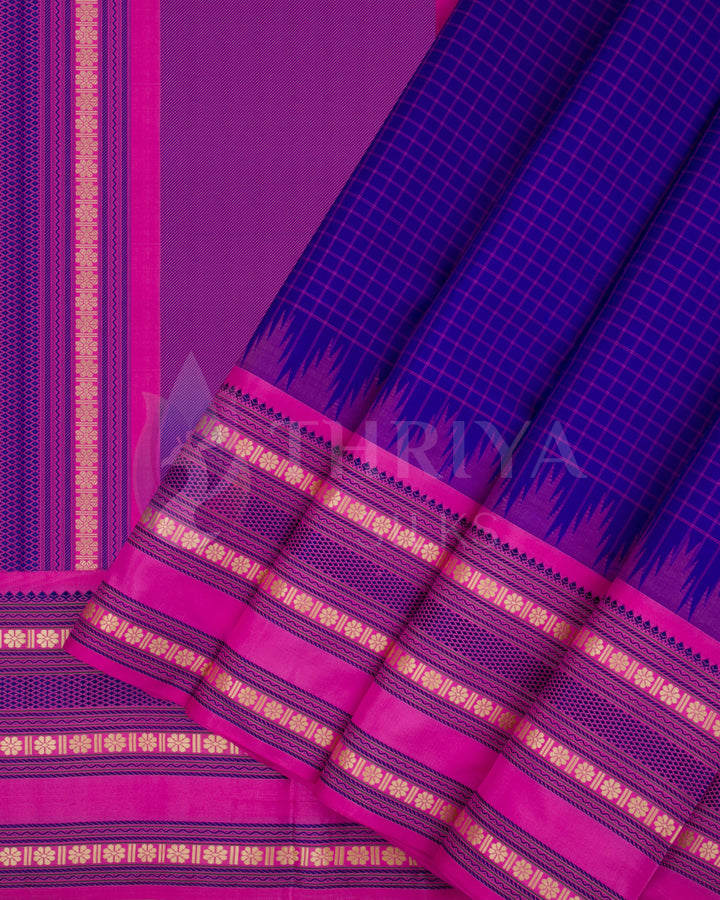 Purple And Pink Kanchipuram Silk Saree - TSW210922