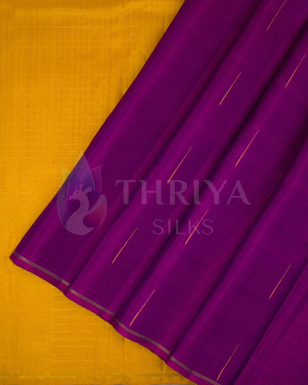 Magenta And Yellow Kanchipuram Silk Saree - TSW250908