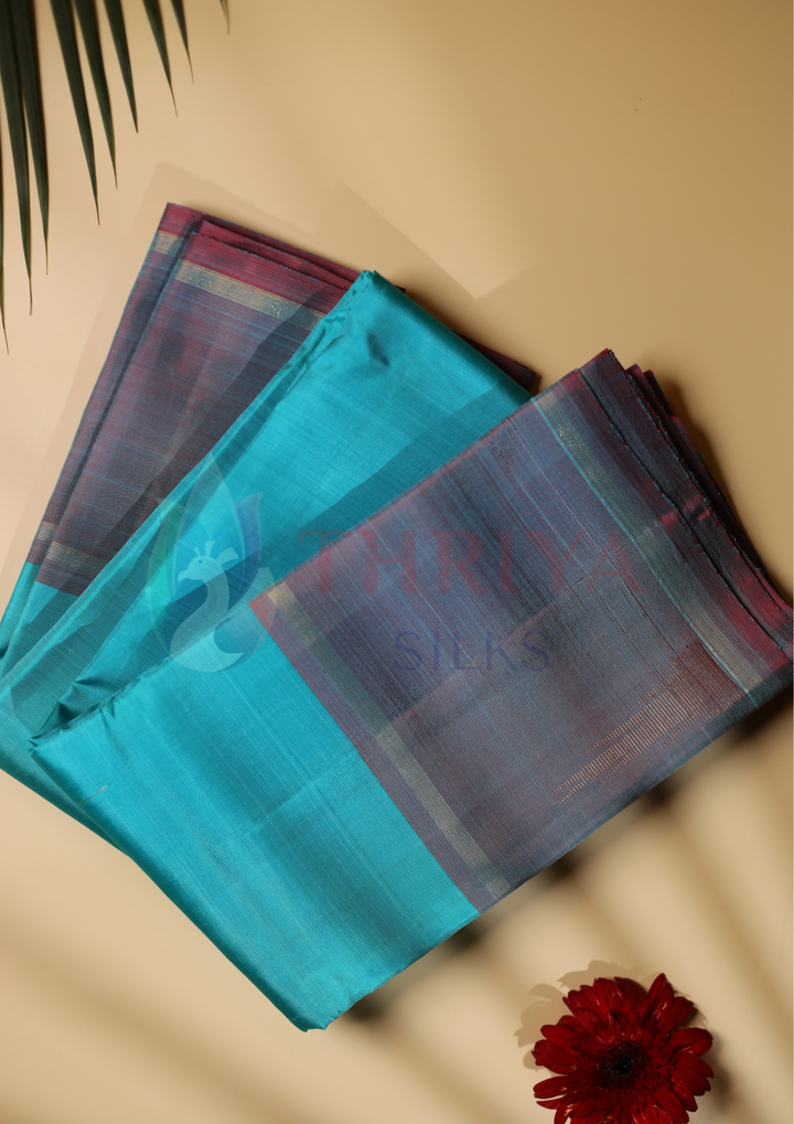 Skyblue Kanchipuram Silk Saree - TSW1284
