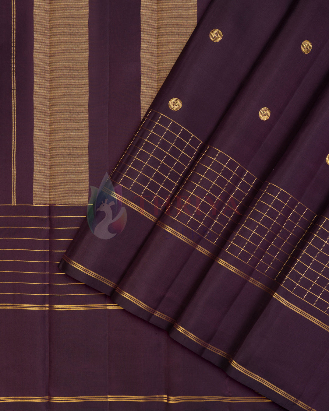Dark Chocolate Brown Kanchipram Silk Saree - TSPQ200711