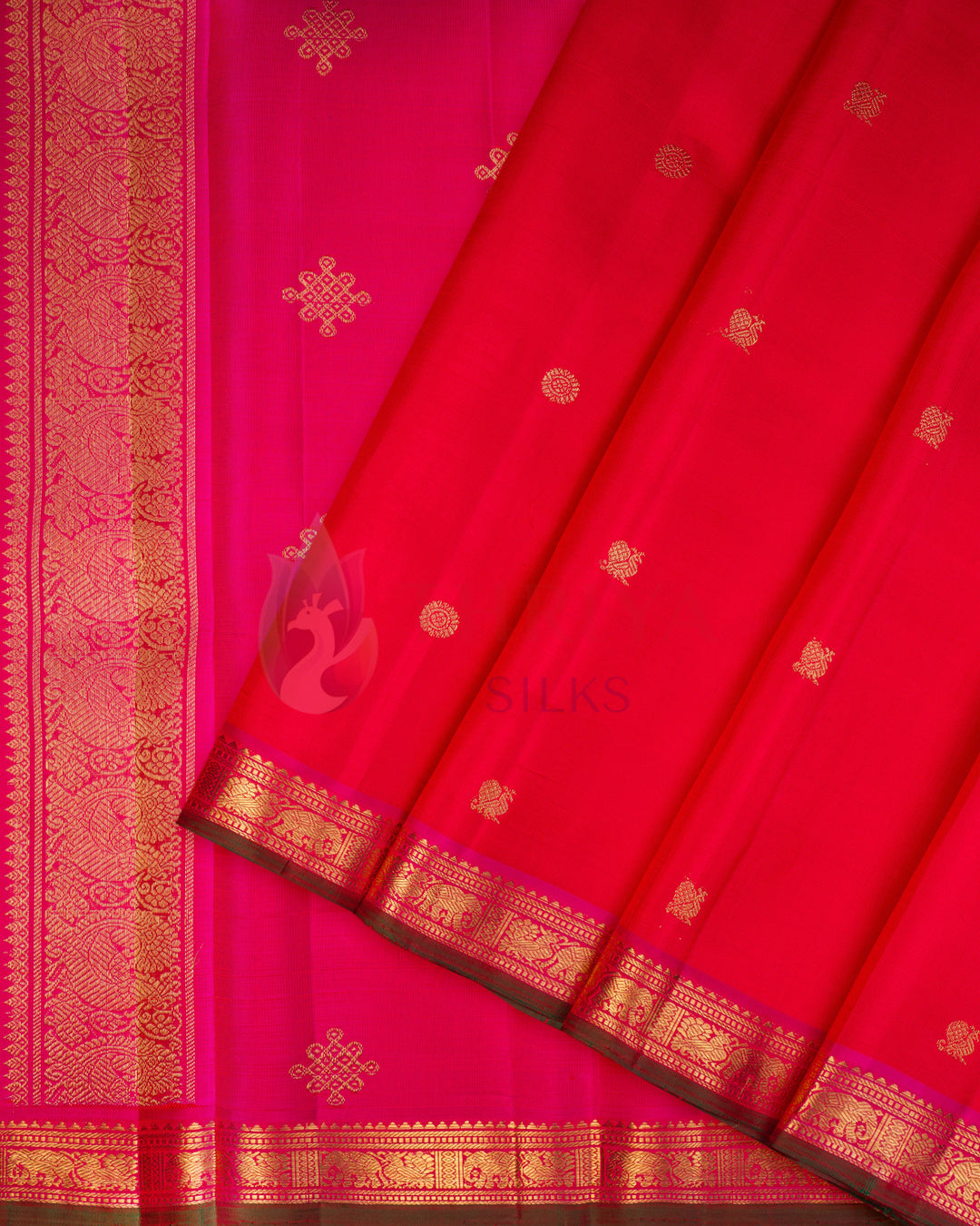 Red Kanchipuram Silk Saree & 3G Zari - TSPQ200713