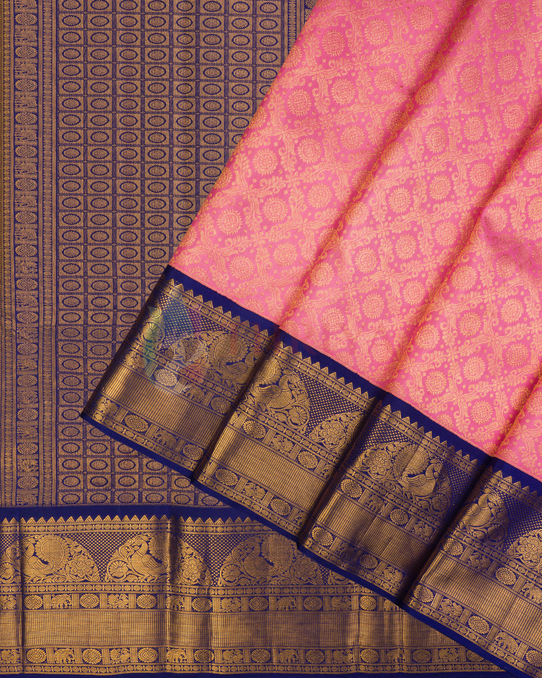 Peach Pink Kanchipuram Silk Saree - TSINS0821(844)