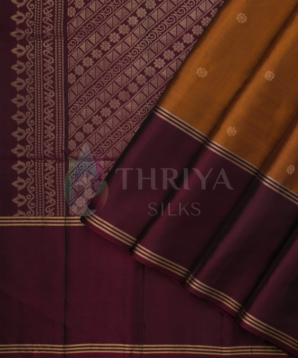 Brown And Maroon Soft Silk Saree - TS3L070503