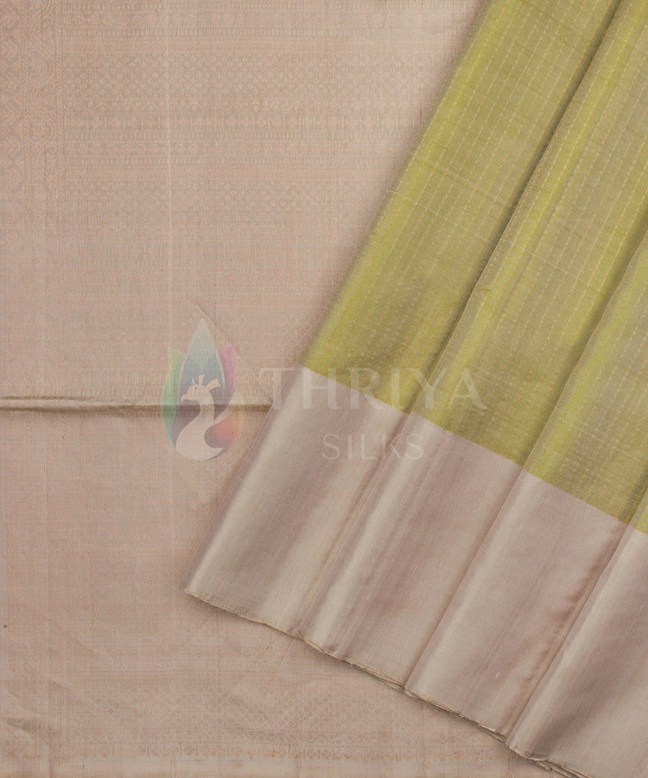 Light Green And Sandal Soft Silk Saree - TSNB060502