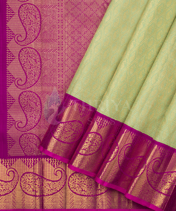 Green And Magenta Kanchipuram Silk Saree - TSWA1807