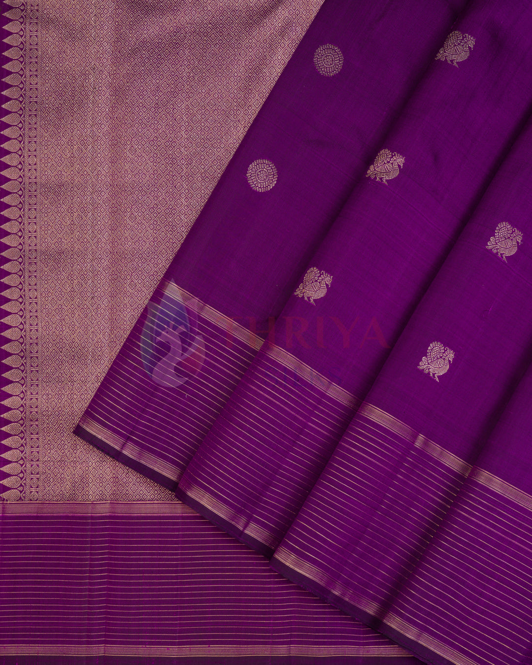 Violet Kanchipuram Silk Saree - TSPQ200712