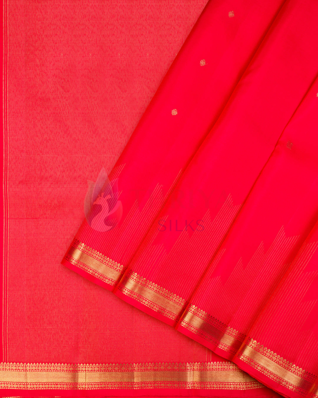 Red Kanchipuram Silk Saree & 3G Zari - TSPQ11082(633)