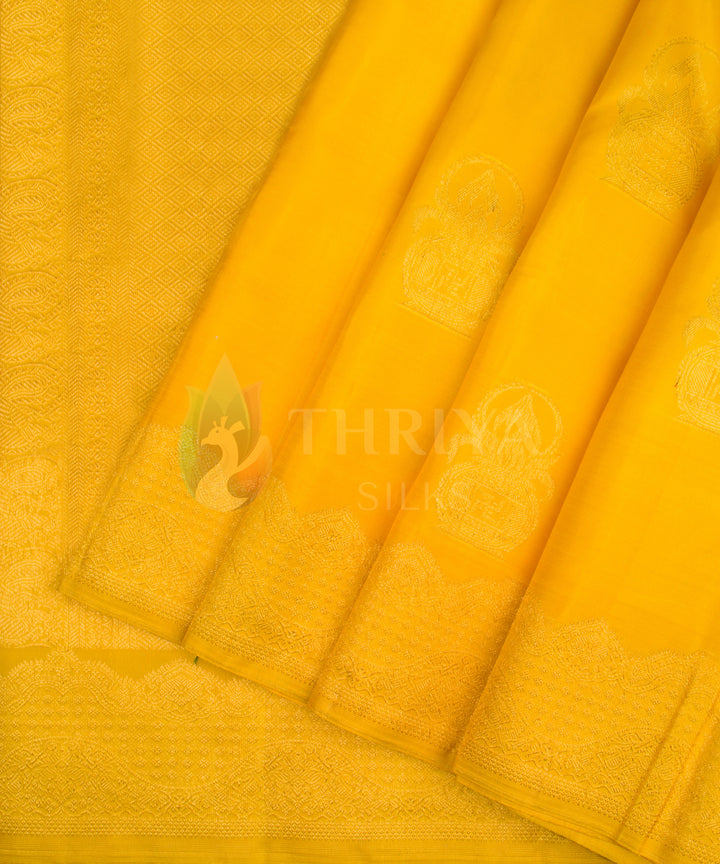 Golden Yellow Kanchipuram Silk Saree - TSW0908