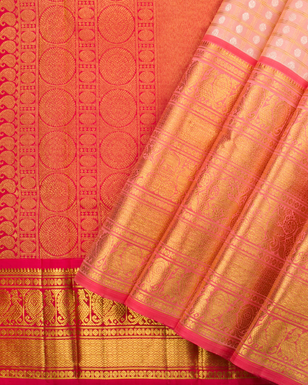 Light Pink Kanchipuram Silk Saree - TSW1218 - View 2