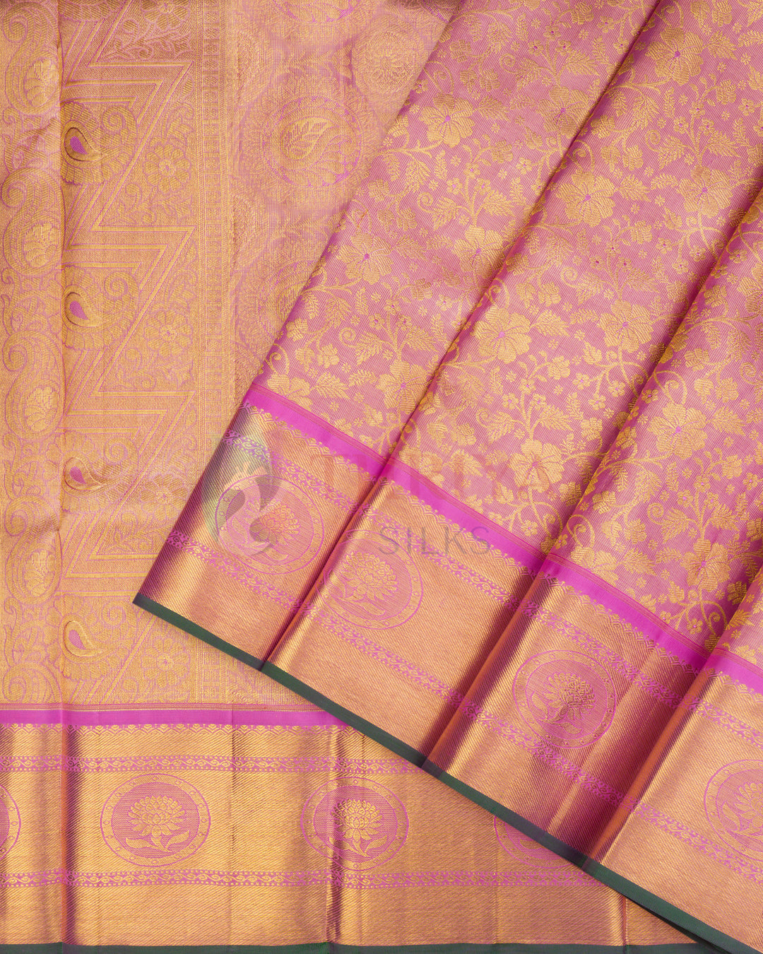 Peach Kanchipuram Silk Saree - TSW1197