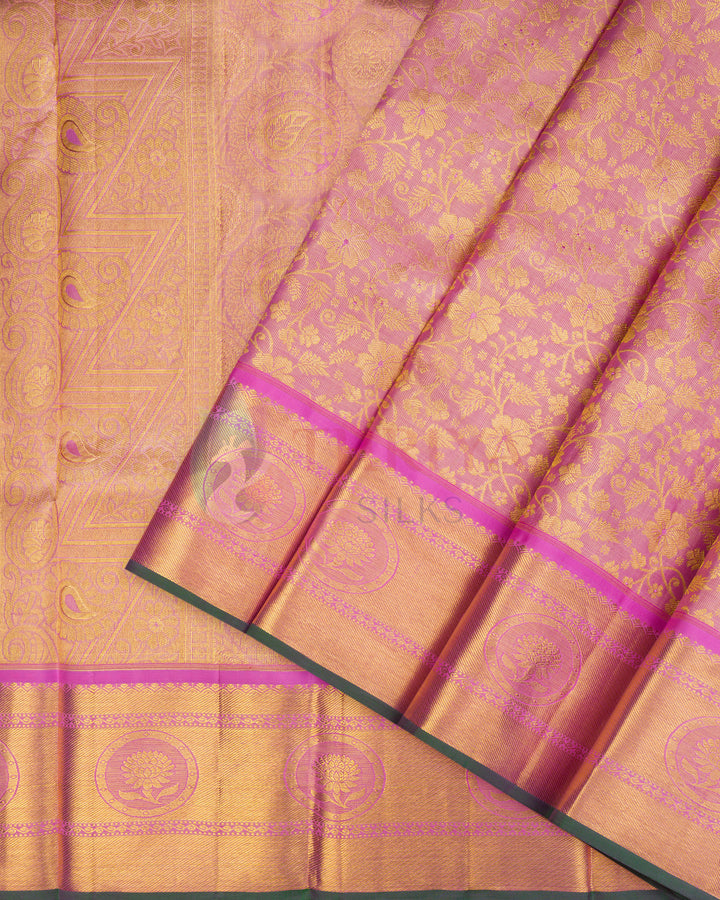 Peach Kanchipuram Silk Saree - TSW1197