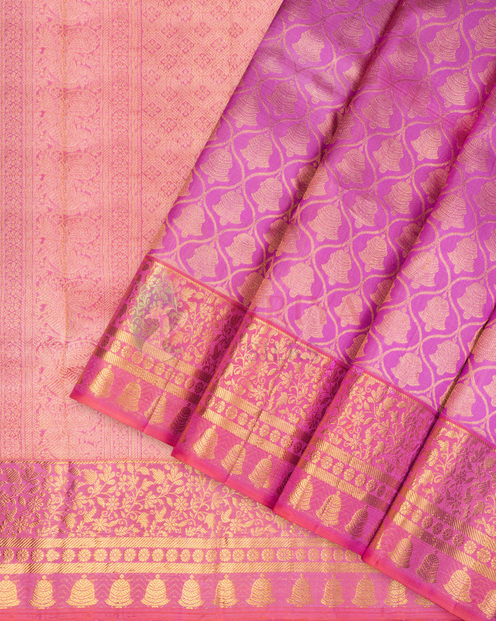 Pink Kanchipuram Silk Saree - TSW1130