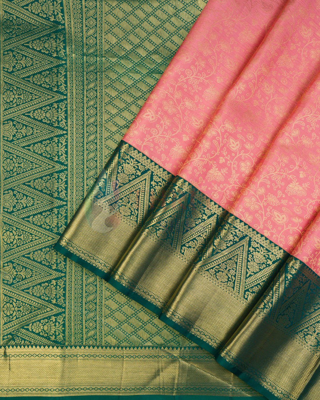 Peach Kanchipuram Silk Saree - TSW1125