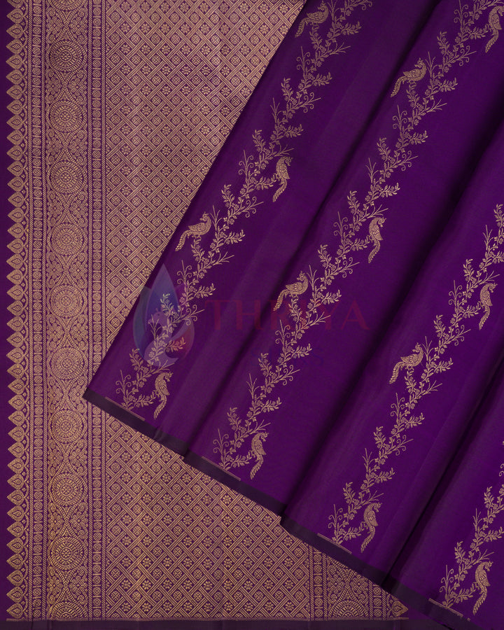 Indico Blue Kanchipuram Silk Saree - TSPQ190705