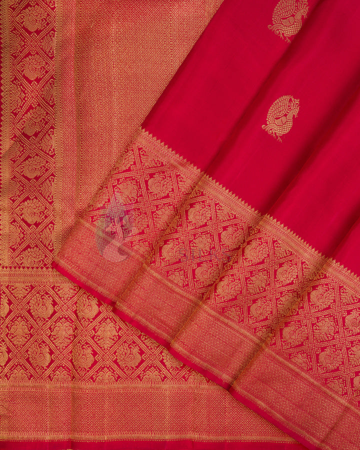 Red Kanchipuram Silk Saree - TSPQ11083
