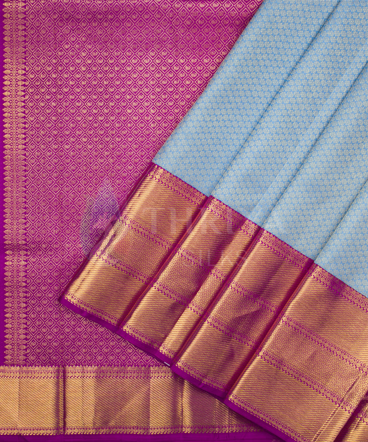 Blue and Magenta Kanchipuram Silk Saree- TSW1132 - View 2