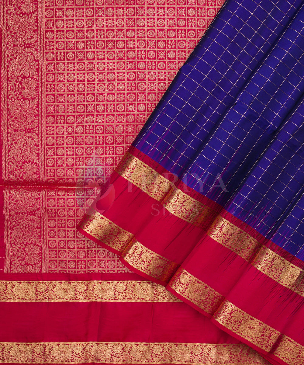 Violet and Pink Soft Silk Saree - TSW060707 - View 2