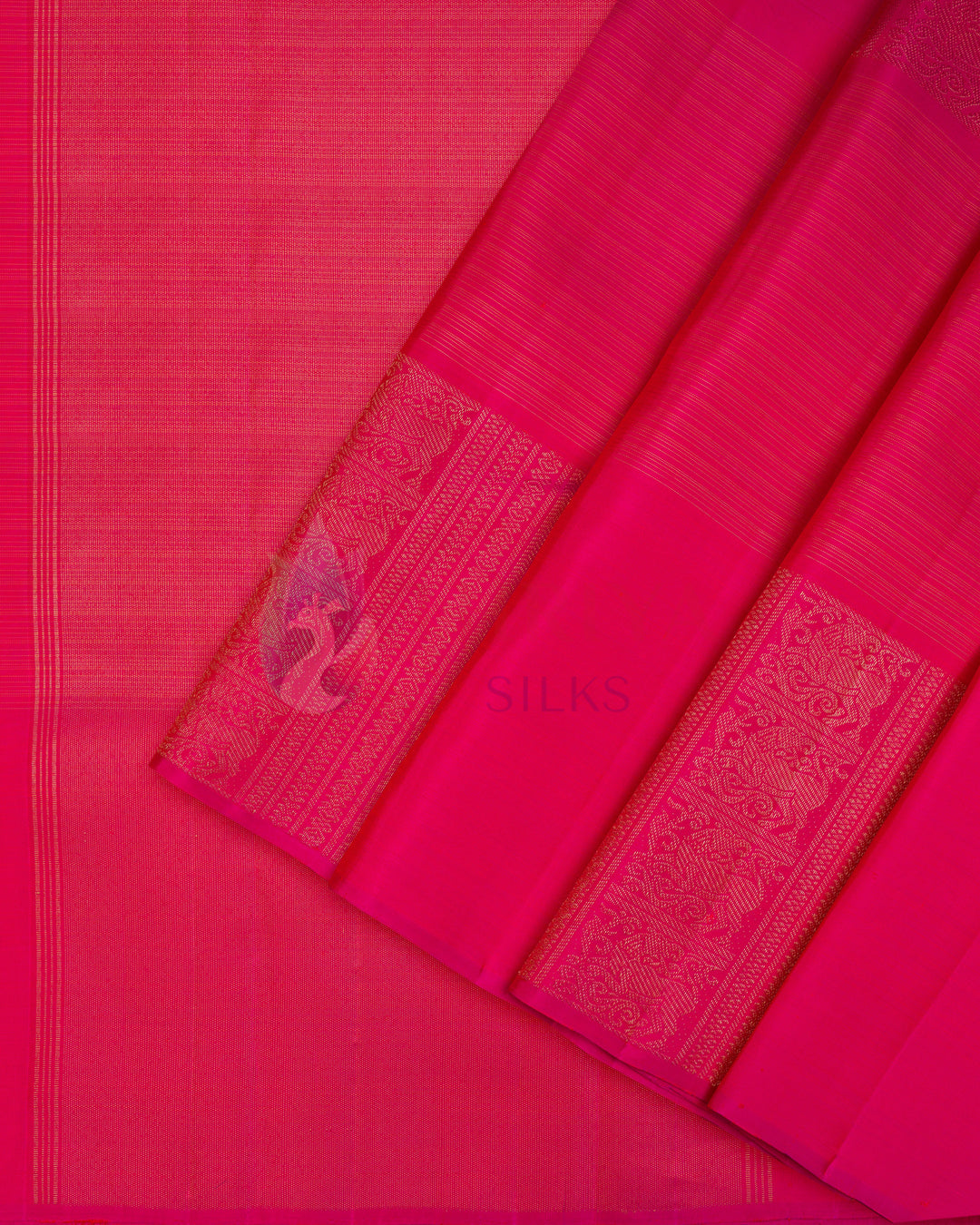 Rani Pink Borderless Kanchipuram Silk Saree - TSPQ190708