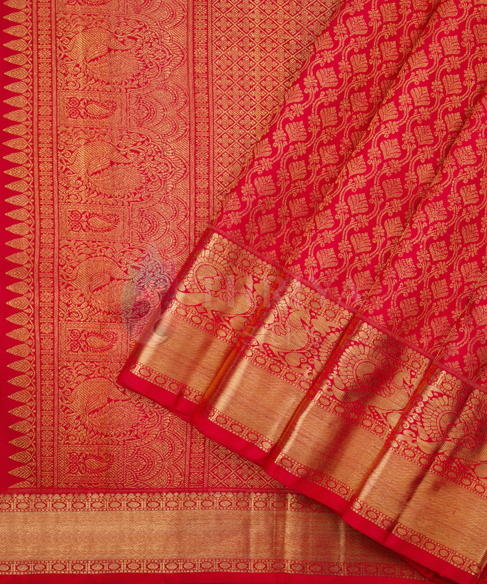 Red Kanchipuram Silk Saree - TSW0914 - View 2