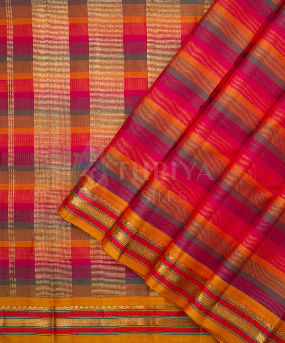 Multicolour Kanchipuram Silk Saree - TSW050704 - View 2