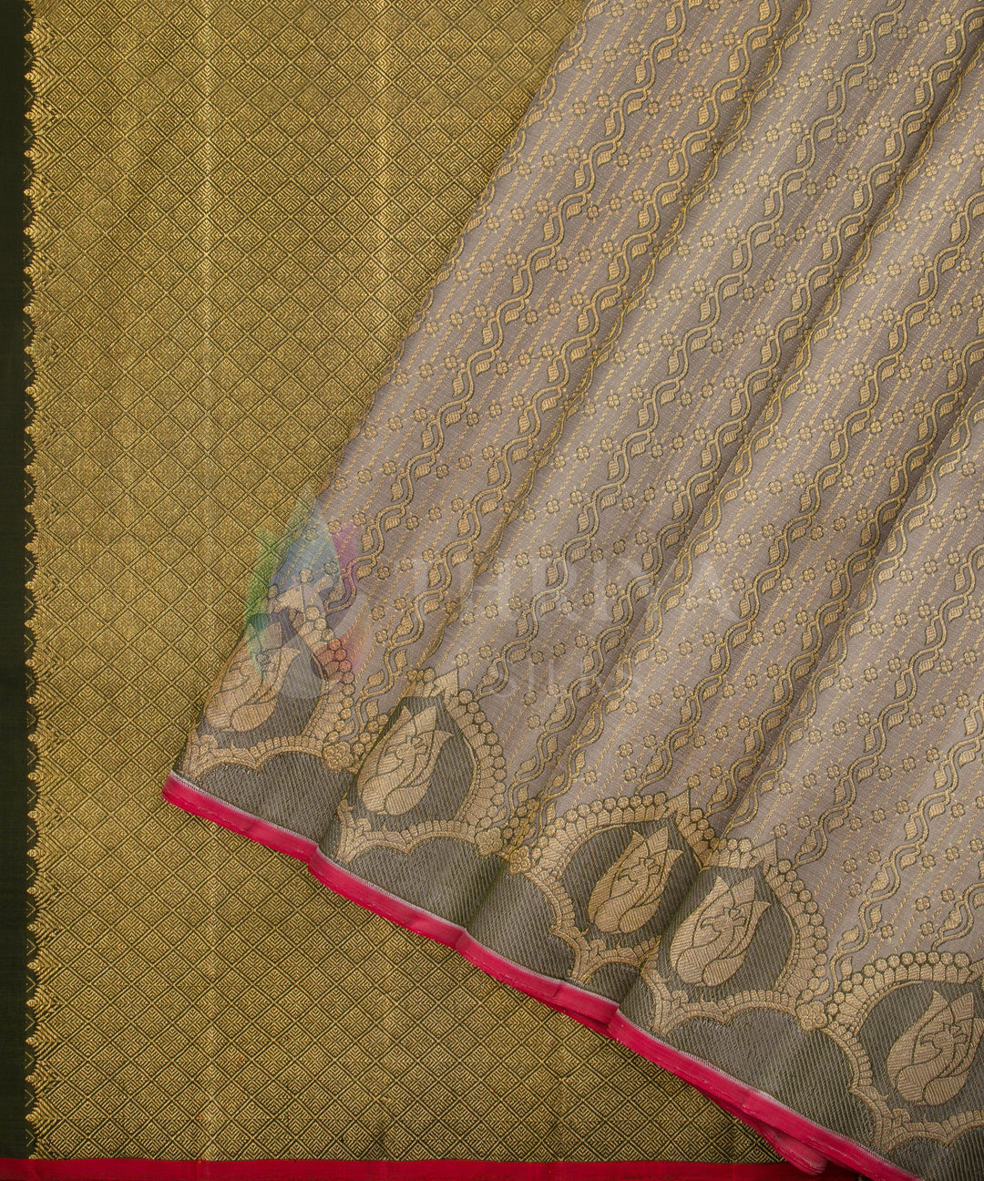 Pine Green Kanchipuram Silk Saree - TSW050708 - View 2