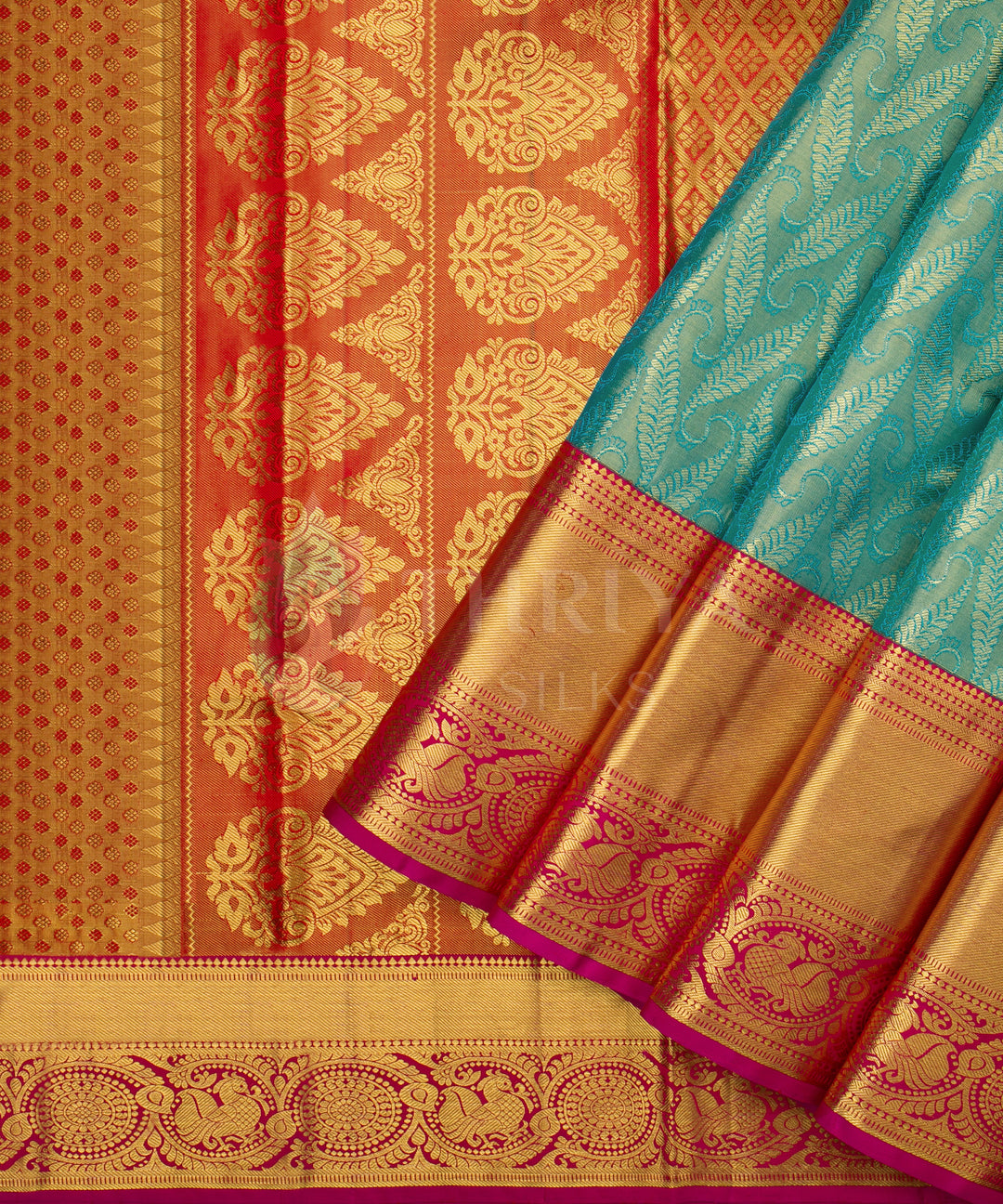 Sky Blue Kanchipuram Silk Saree - TSW0921  - View 2